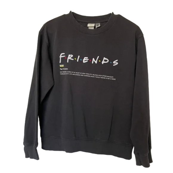 Friends h&m Black Crewneck Sweater Women’s Size XS - Picture 1 of 4